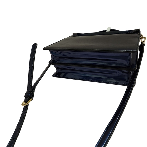 Celine Dion  Midnight Blue Shoulder bag with Gold Accents - Picture 3 of 16